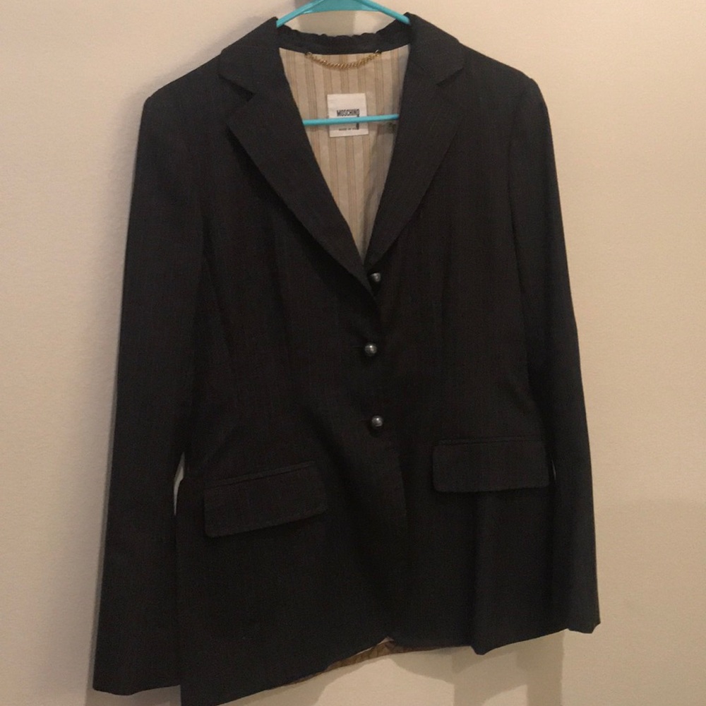Moschino Italy pinstriped blazer